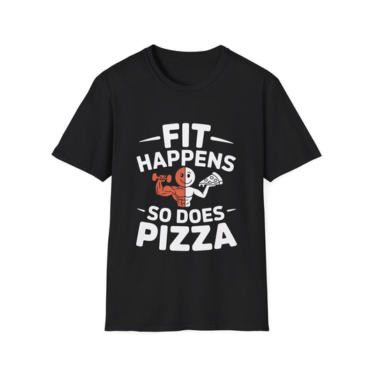 Fitness & Pizza Humor T-Shirt | Unisex Gym Tee