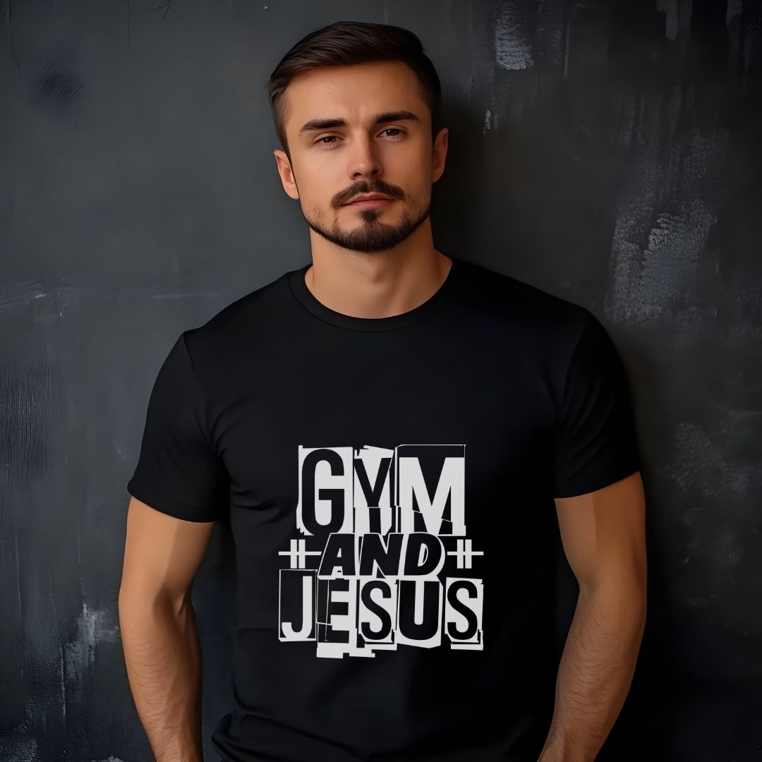 Gym and Jesus Fitness T-Shirt | Unisex Gym Tee