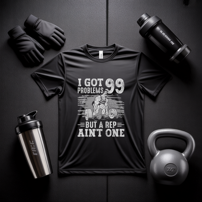 I Got 99 Problems But A Rep Ain't One Fitness T-Shirt | Unisex Gym Tee