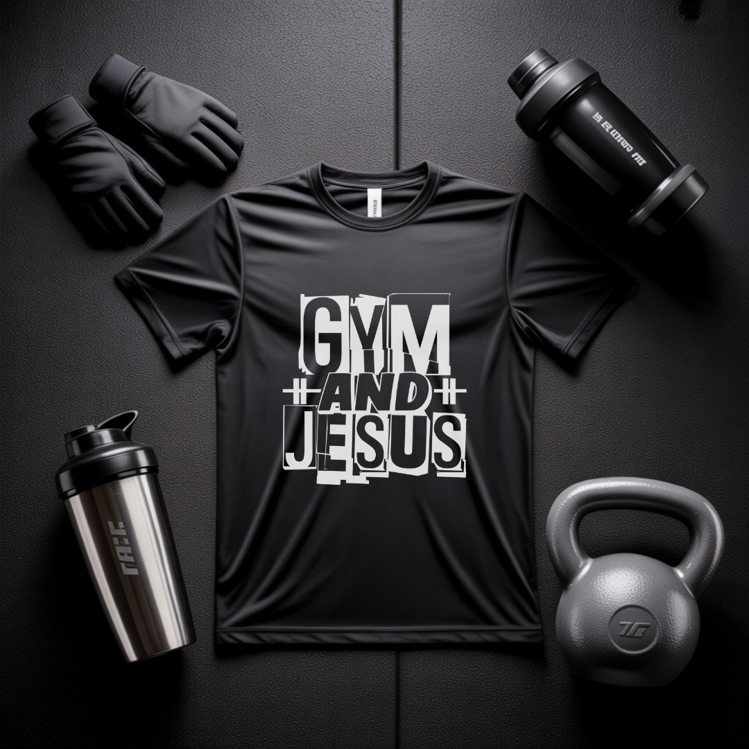 Gym and Jesus Fitness T-Shirt | Unisex Gym Tee