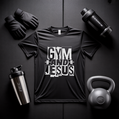 Gym and Jesus Fitness T-Shirt | Unisex Gym Tee