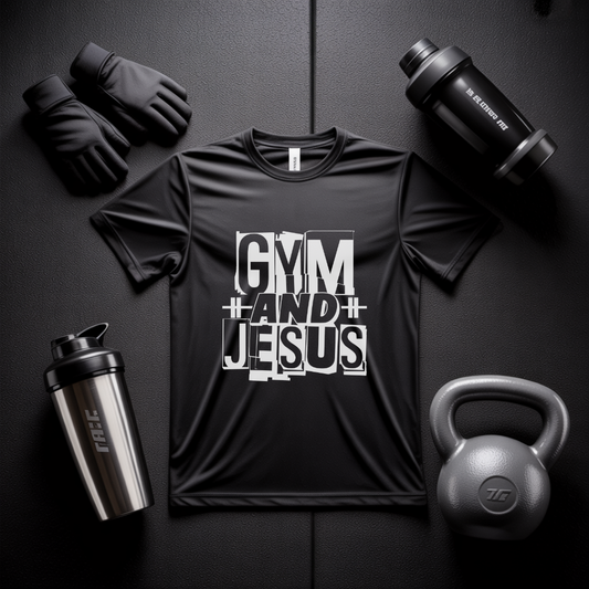 Gym and Jesus Fitness T-Shirt | Unisex Gym Tee