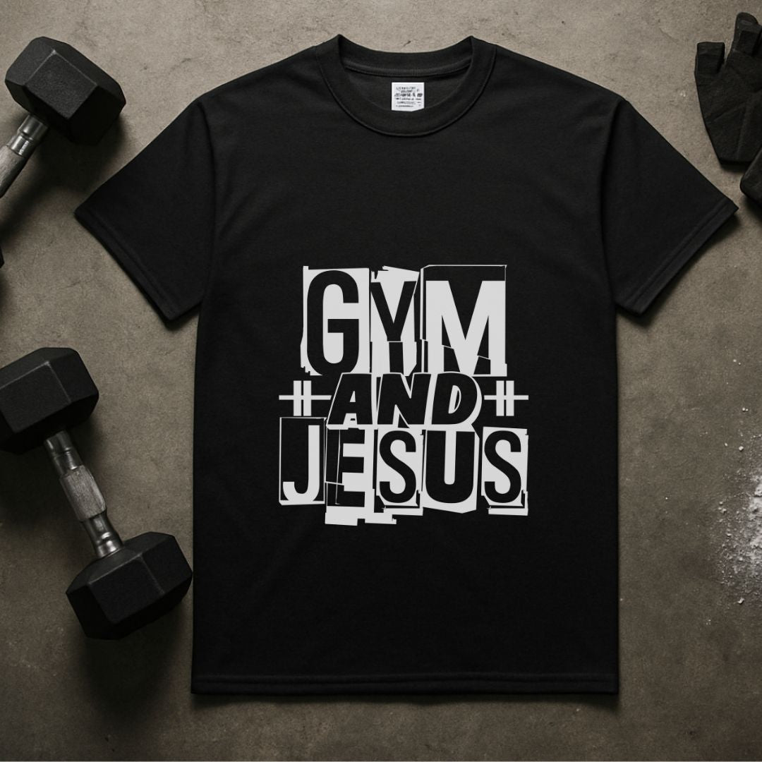 Gym and Jesus Fitness T-Shirt | Unisex Gym Tee