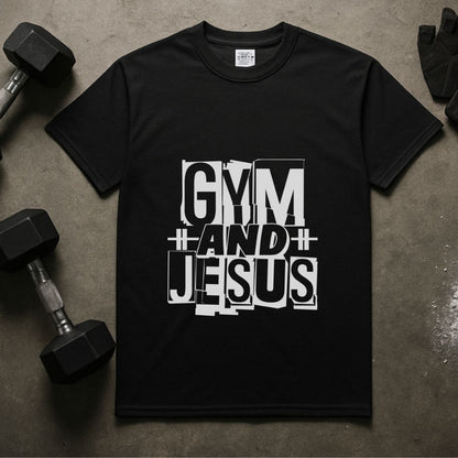 Gym and Jesus Fitness T-Shirt | Unisex Gym Tee