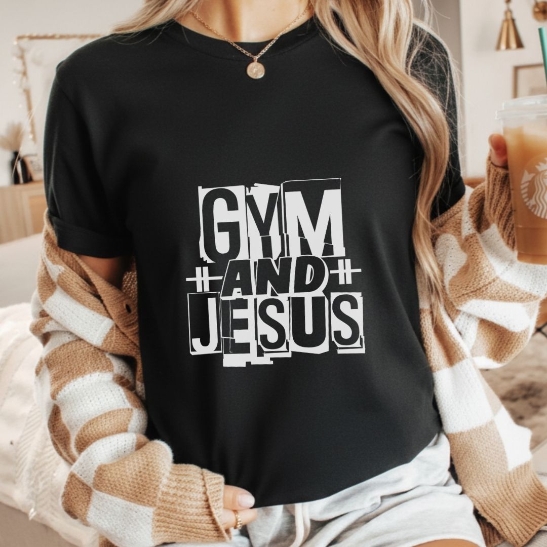 Gym and Jesus Fitness T-Shirt | Unisex Gym Tee
