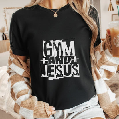 Gym and Jesus Fitness T-Shirt | Unisex Gym Tee