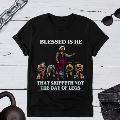 Blessed Is He Funny Fitness T-Shirt | Unisex Gym Tee